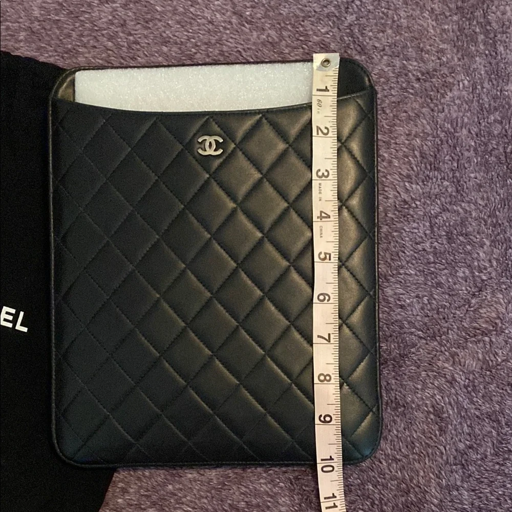 SALE❗️Authentic CHANEL Lambskin IPad Black Case